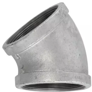 CODO DE 13MM 1/2" X 45º GALVANIZADO
