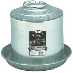 WATERER DOUBLE W/SPRG BRKT GALV.